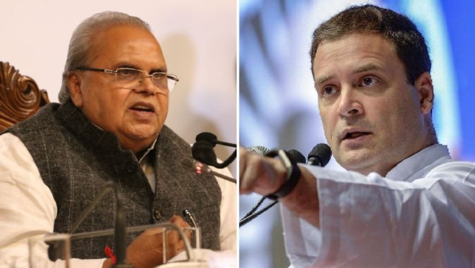 बैकफुट पर जेएंडके के राज्यपाल अब राहुल को ना आने की दी सलाह