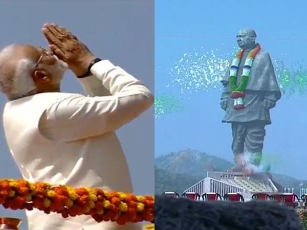 स्टैच्यू ऑफ यूनिटी : प्रधानमंत्री नरेंद्र मोदी ने सरदार पटेल को दी श्रद्धांजलि