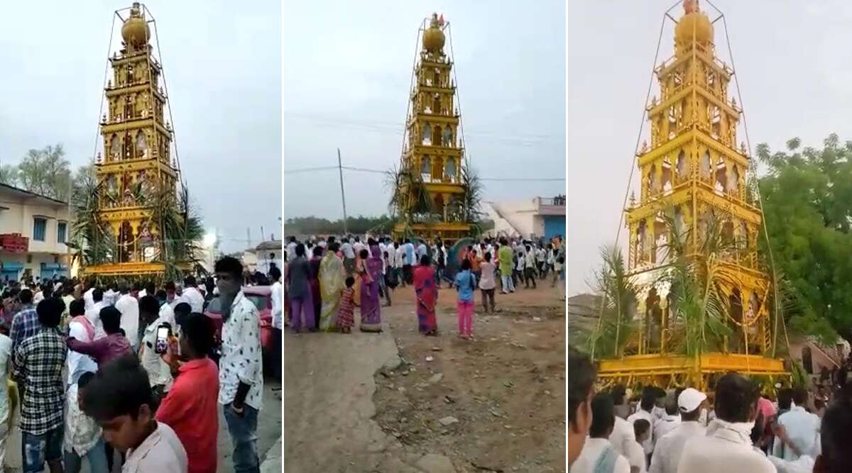 लॉकडाउन में कर्नाटक के कलबुर्गी जिले में धार्मिक उत्सव मनाने निकले सैकड़ों लोग