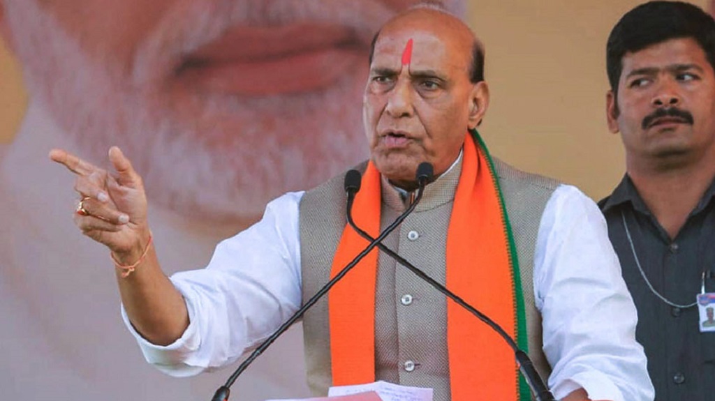 वर्चुअल रैली में राजनाथ सिंह बोले, PM मोदी के नेतृत्व में जम्मू-कश्मीर की बदलेगी किस्मत