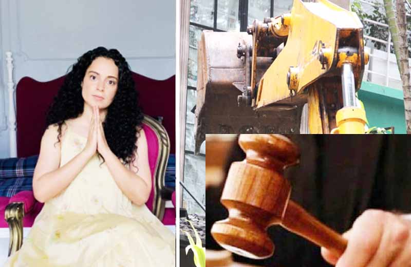 कंगना को हाईकोर्ट से राहत ,तोड़फोड़ पर रोक 