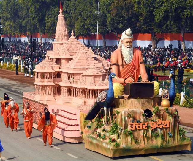 उत्तर प्रदेश की राम मंदिर मॉडल की झांकी को मिला प्रथम पुरस्कार 