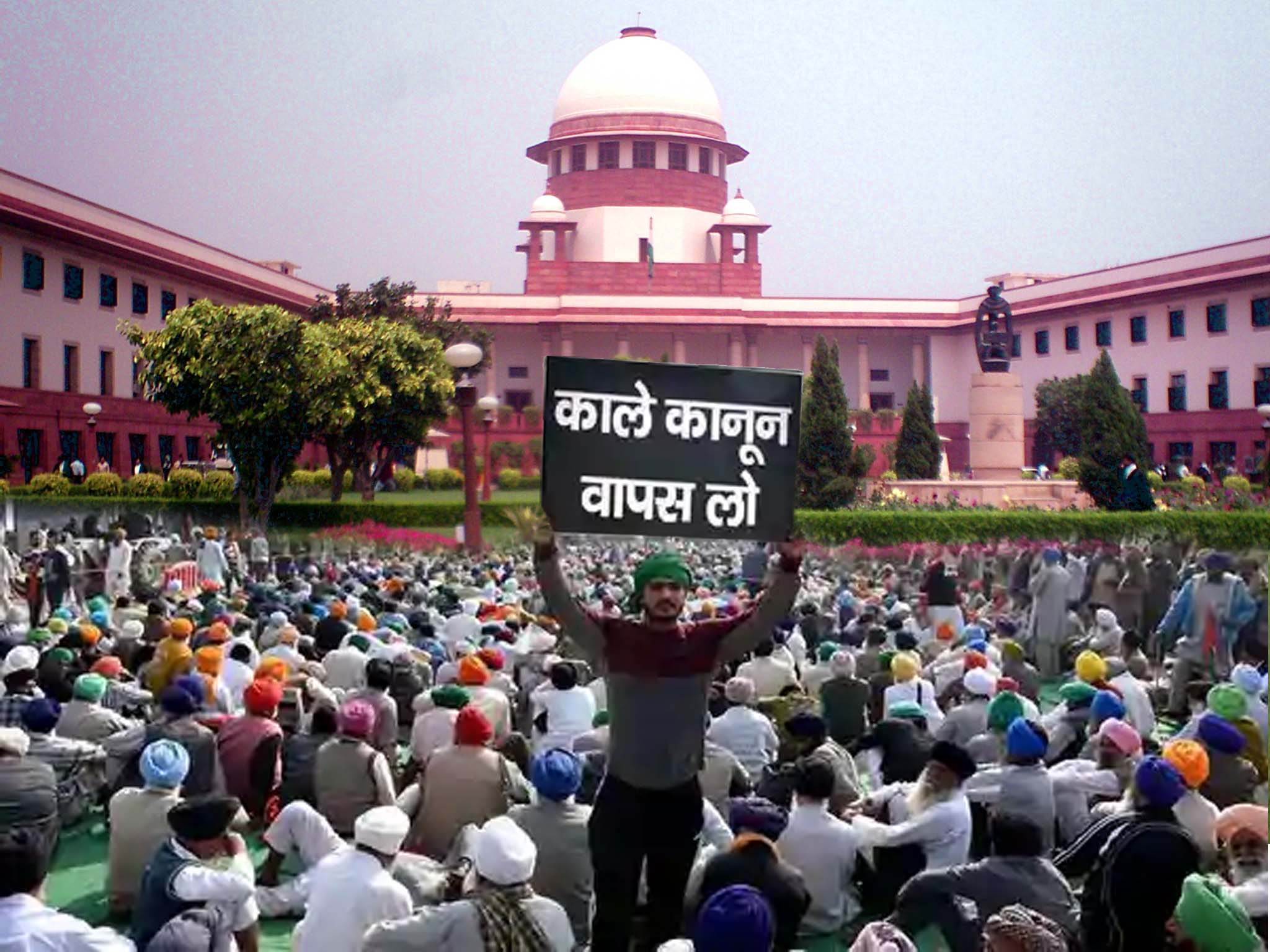 सुप्रीम कोर्ट से केंद्र सरकार को बड़ा झटका,अगले आदेश तक तीनो  कृषि कानूनों के अमल पर लगी रोक