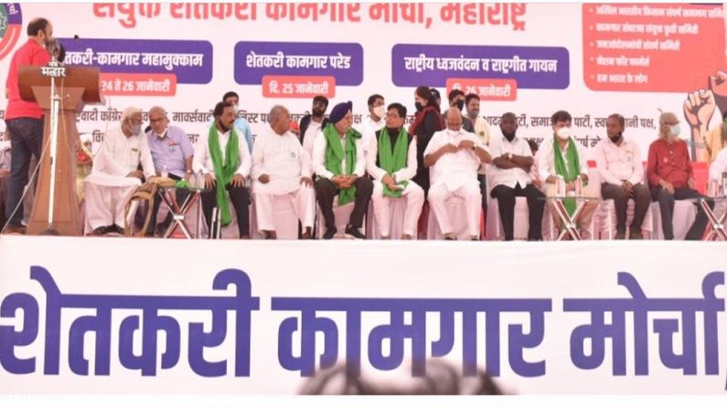 आजाद मैदान में लाखों किसान, पवार पहुंचे, ठाकरे ने भेजा प्रतिनिधि  