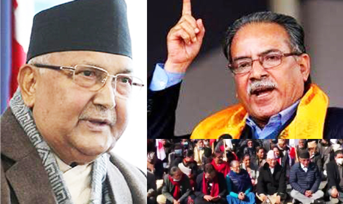 प्रचंड  ने की ओली सरकार के विरोध में देशव्यापी हड़ताल की घोषणा