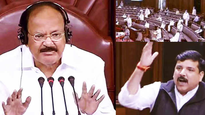 ‘आप’ के तीनों सांसद किए गए निष्कासित, किसानों के मुद्दे पर आज भी हंगामेदार रही राज्यसभा कीकार्यवाही