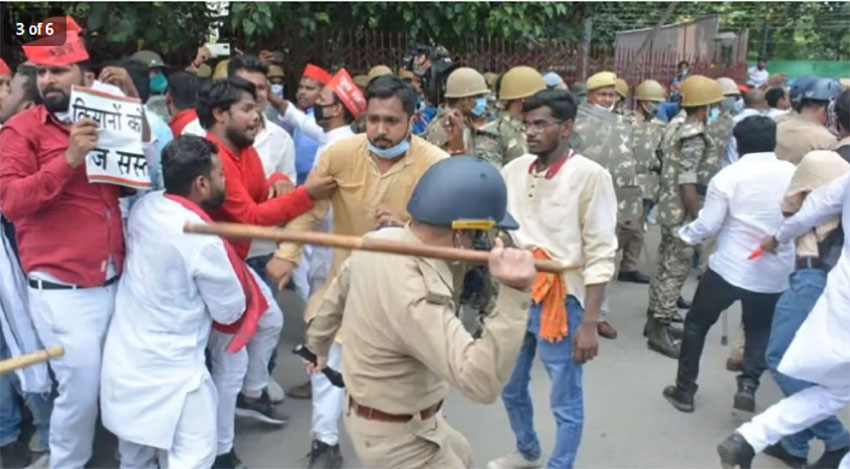 इलाहाबाद : पुलिस की लाठी ने बिगाड़ा भाजपा का चुनावी समीकरण