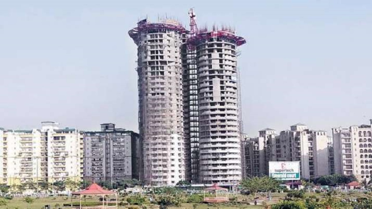 कुछ ही दिनों में ढहा दिया जाएगा नोएडा स्थित सुपरटेक टावर