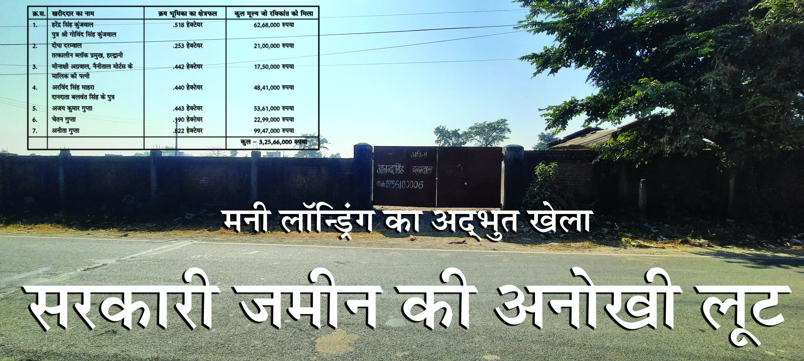 सरकारी जमीन की अनोखी लूट