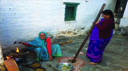 च्यूड़े से समृद्धि का आशीर्वचन