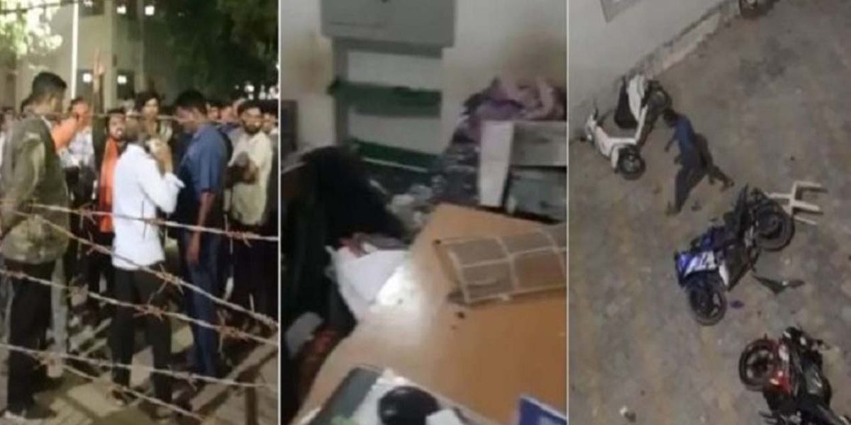 गुजरात विश्वविद्यालय में विद्यार्थियों पर हमला