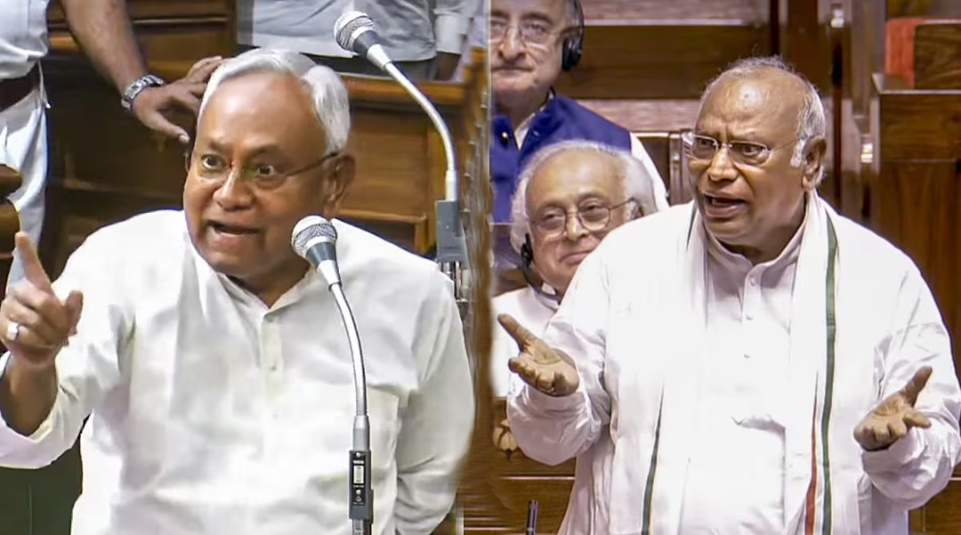 महिला सम्मान के प्रश्न पर घिरे नीतीश-खड़गे